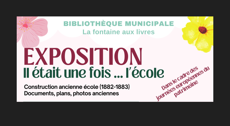 Exposition bibliothèque – 17-18-20 septembre
