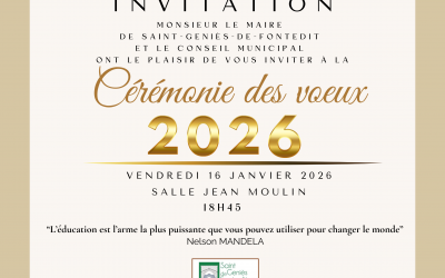 Cérémonie des voeux du Maire – Vendredi 16 janvier 2026